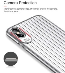 Usams Trunk Series iPhone X / XS Kırmızı Rubber Kılıf - 3