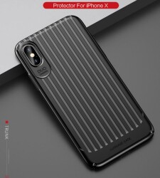Usams Trunk Series iPhone X / XS Kırmızı Rubber Kılıf - 5