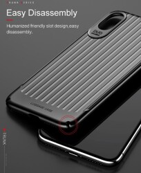 Usams Trunk Series iPhone X / XS Kırmızı Rubber Kılıf - 6