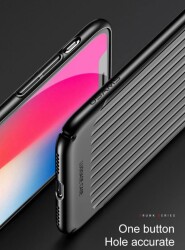 Usams Trunk Series iPhone X / XS Kırmızı Rubber Kılıf - 7