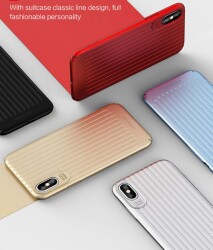 Usams Trunk Series iPhone X / XS Kırmızı Rubber Kılıf - 8