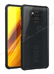 Xiaomi Poco X3 Kamera Korumalı Kaff Siyah Kılıf - Eiroo