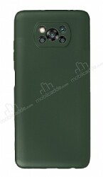 Xiaomi Poco X3 Kamera Korumalı Yeşil Silikon Kılıf - Eiroo
