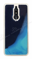 Xiaomi Redmi 8A Neon Kumlu Lacivert Silikon Kılıf - Eiroo