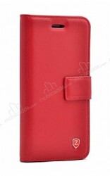 Xiaomi Redmi Note 8 Pro Kapaklı Cüzdanlı Kırmızı Deri Kılıf - Eiroo