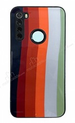 Xiaomi Redmi Note 8 Rainbow Glass Turuncu Rubber Kılıf - Eiroo