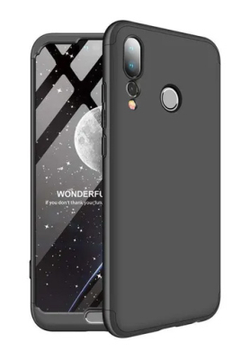 Zore GKK Ays Huawei P20 Pro 360 Derece Koruma Siyah Rubber Kılıf - 1
