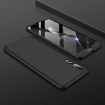 Zore GKK Ays Huawei P20 Pro 360 Derece Koruma Siyah Rubber Kılıf - 2