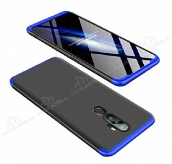 Zore GKK Ays Oppo A5 2020 360 Derece Koruma Lacivert-Siyah Rubber Kılıf - Zore