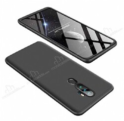 Zore GKK Ays Oppo A5 2020 360 Derece Koruma Siyah Rubber Kılıf - Zore