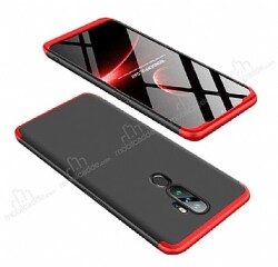Zore GKK Ays Oppo A9 2020 360 Derece Koruma Kırmızı-Siyah Rubber Kılıf - Zore