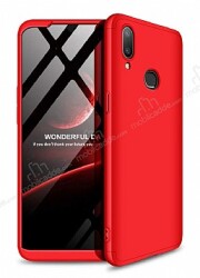 Zore GKK Ays Samsung Galaxy A10S 360 Derece Koruma Kırmızı Rubber Kılıf - Zore