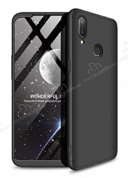 Zore GKK Ays Samsung Galaxy A10S 360 Derece Koruma Siyah Rubber Kılıf - Zore