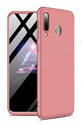 Zore GKK Ays Samsung Galaxy A20 / A30 360 Derece Koruma Rose Gold Rubber Kılıf - Zore