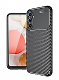 Eiroo Rugged Carbon Samsung Galaxy A25 Siyah Silikon Klf
